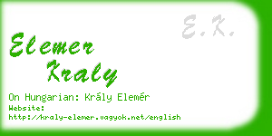 elemer kraly business card